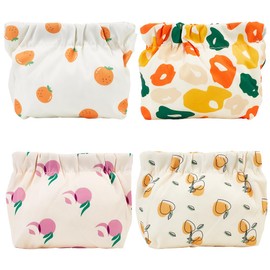 GORGECRAFT 4 Styles Mini Makeup Bag Small Cosmetic Travel Bags Portable Waterproof Pouch No Zipper Self-closing Tiny Storage Coin Purse for Lipstick Jewelry Organizer Women 4.92x4.72inch, colorful,