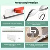 2 Pack Door Draft Stopper with Brush,2" W x 39"
