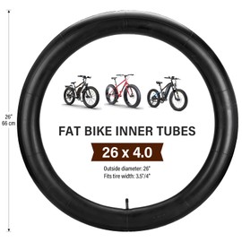 EIIEHX 2 Piece 26'' Bicycle Inner Tube 26 x 3.5-4.0 AV32mm 26'' Fat Tire Bicycle Inner Tube for 26 x 3.5 20 x 4.0 Bicycle Tyre Inner Tube