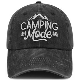 Camping Essentials for Men Women, Funny Camp Camping Hat, Camper Must Haves Baseball Cap, Christmas Retirement Glamping Birthday Gifts for Dad Mom