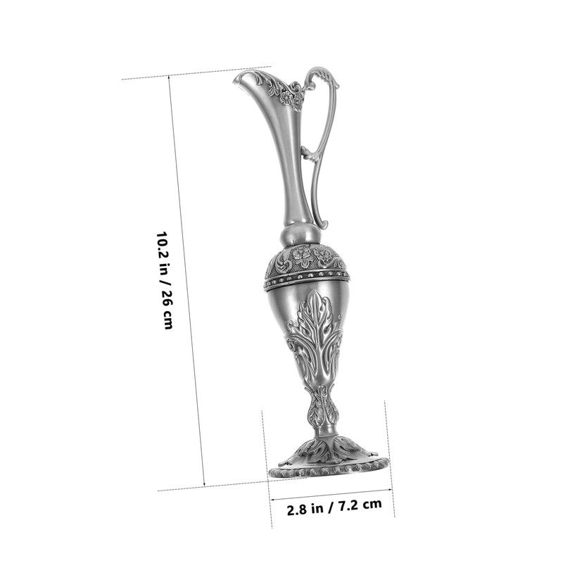 Mobestech Deluxe Silver Plated Decorative Bottle with Artistic Patterns Elegant