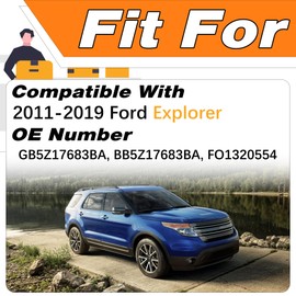 Left Driver Side Mirror Compatible for Ford Explorer 2011-2019 With Blind Spot Glass Power Heated Turn signal And Puddle Light, Without Power Folding(7Pins). ‎GB5Z17683BA (Left Driver Side Mirror)