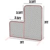 LalaKoo 7x7ft L Screen Baseball Screen Pitching Screen Net Replacement