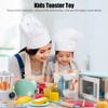 Toaster Toy Set Safe Durable Solidwood Round Edges Hand Eye