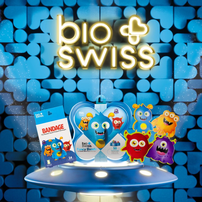 BioSwiss Bandages, Beastie Squad Shaped Self Adhesive Bandage Set, Latex