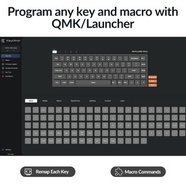 Keychron K6 Pro Wireless Custom Mechanical Keyboard, QMK/Launcher Programmable Macro, Hot-Swappable, 65% Layout White Backlit Office Keyboard for Mac Windows Linux
