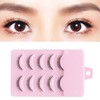 5Pcs Black False Eyelashes 8mm Short Fake Mink Lashes Enlarge
