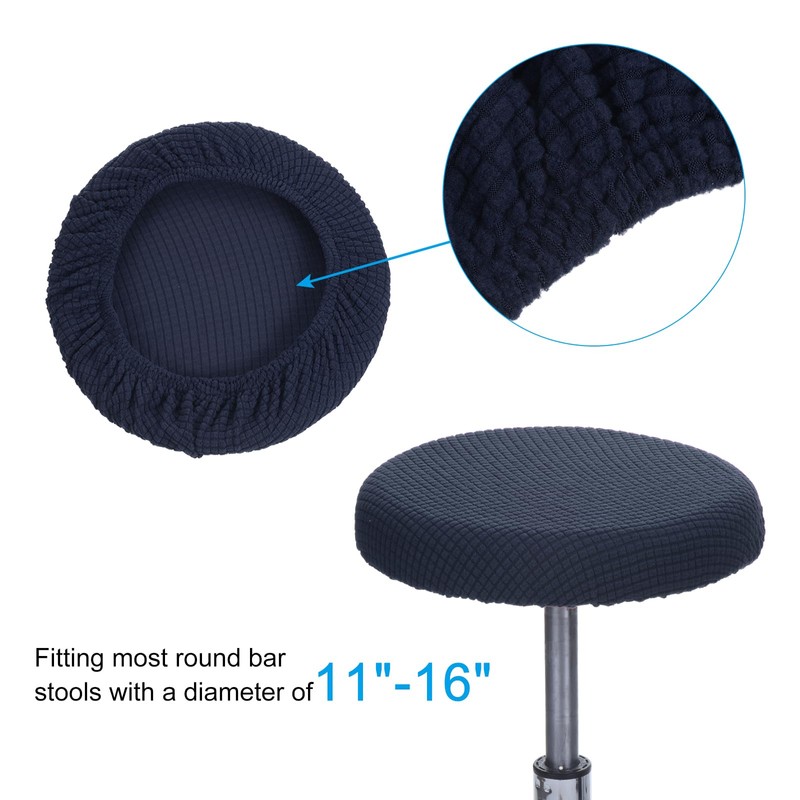 PATIKIL 11" Round Bar Stool Cover, 3 Pack Elastic Bar