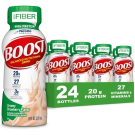 BOOST High Protein Complete Nutritional Drink Creamy Strawberry 8 floz 24 Pack