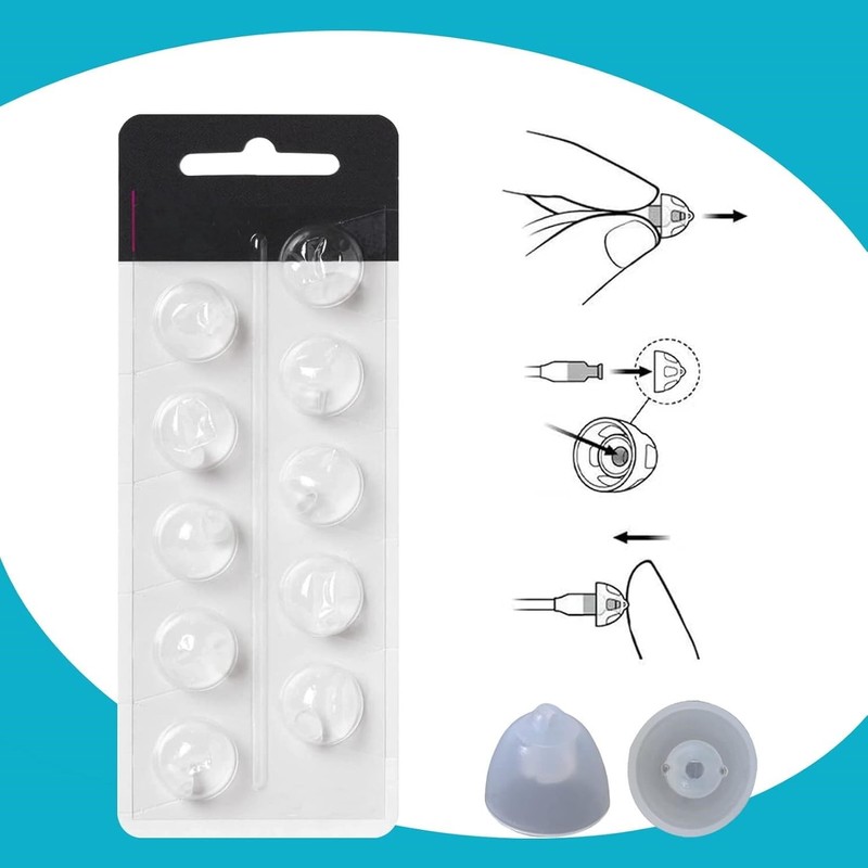 Open Domes Double Vent Hearing Aid for Oticon Replacements, 6mm