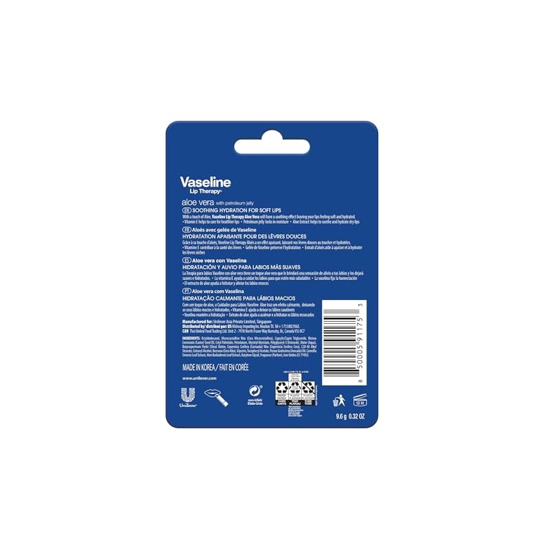 Vaseline Terapia de labios Aloe Care Twin Pack