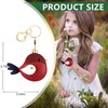 Leather Keychain Holder Case Compatible with AirTag,Cute Protective Cover with