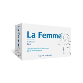 Femme Ayuda Reducir Síntomas Premenopausia Menopausia Forma Natural Bochornos Sudores Nocturnos Cambios Humor Poca Energía Más Caja Cápsulas Gelatina