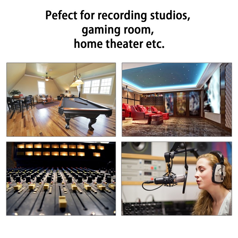 6Pcs Acoustic Absorption Panel Thickened Reduce Reverb SoundProof Padding Absorber(Blue