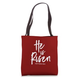 He is Risen White by CSDesign Tote Bag