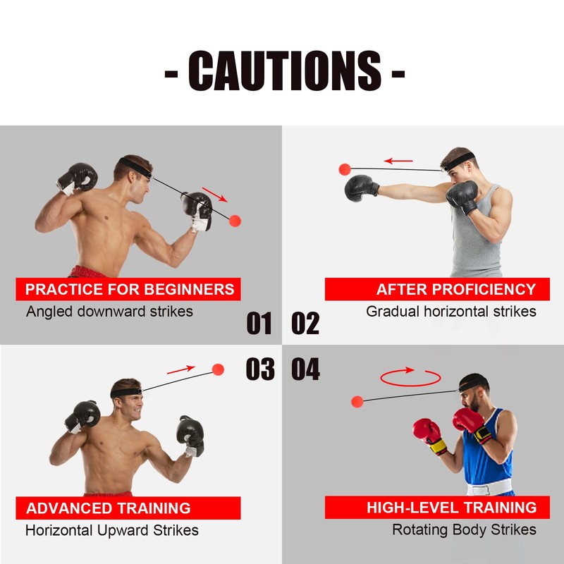 JUNUNDJING Boxing Reflex Ball, Reflex Ball, Boxing Training Ball, Various