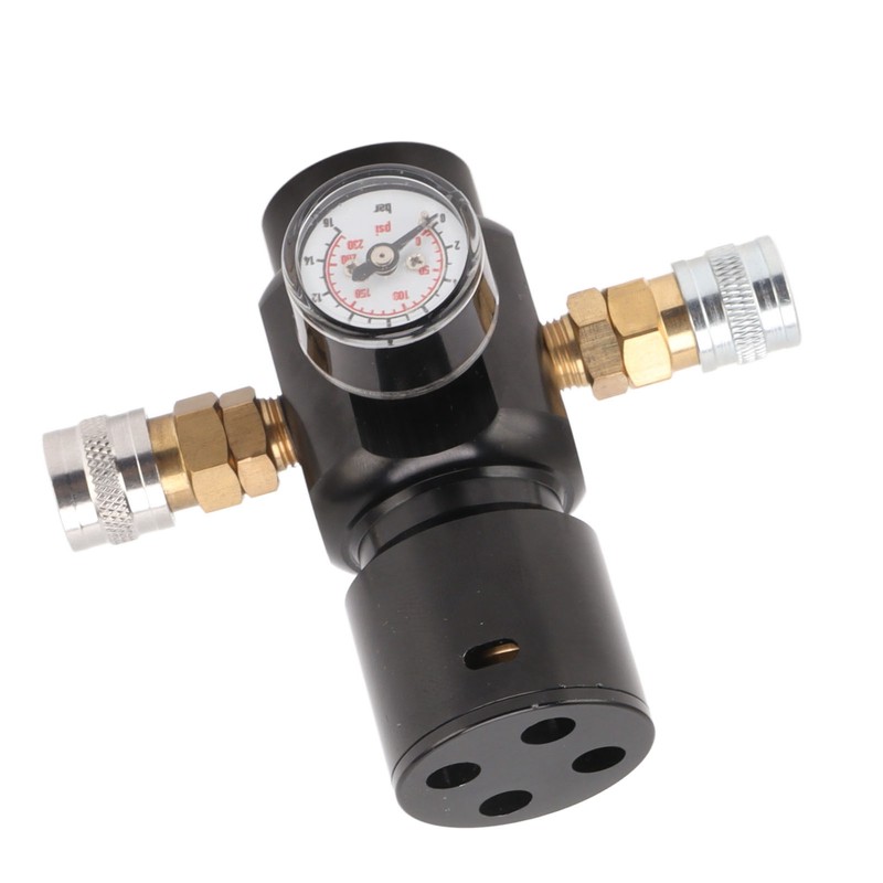 CO2 Mini Regulator Aluminum Alloy Brass Stainless Steel 8mm Dual