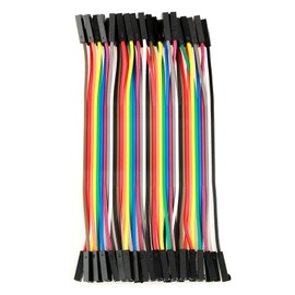 Wires, Pack of 5 Colourful 10 cm Jumper Wire Cable F2F Jumper Femmina 5 cm Breadboard Jumper Wires 40 Pin Wire Female to Female Ribbon Cable