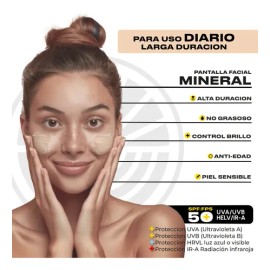 Protector Solar Facial Mineral Ulmar Fps 50 Con Color 50ml
