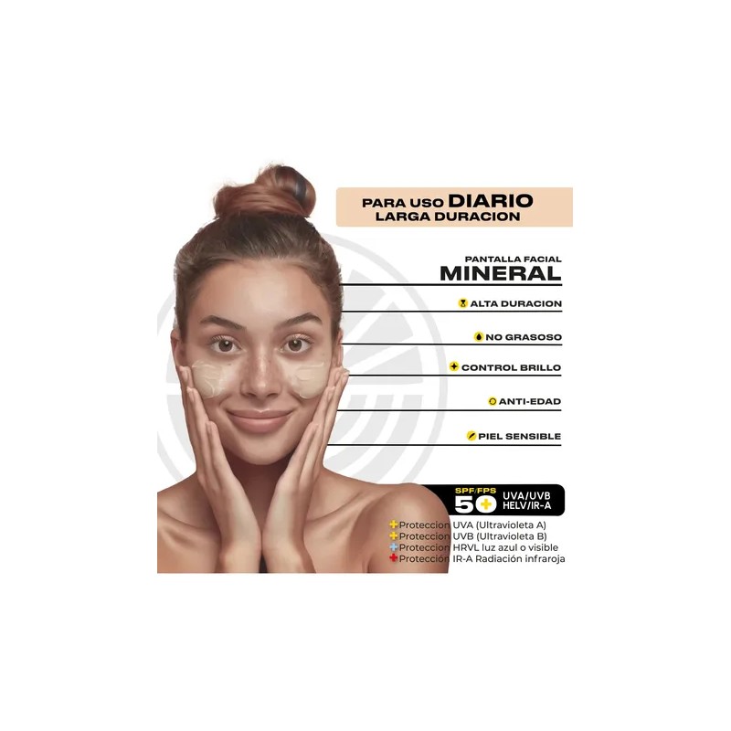 Protector Solar Facial Mineral Ulmar Fps 50 Con Color 50ml