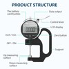 Mxmoonfree Digital Thickness Gauge 0.001mm/0.00005" | 0-25.4mm/1.0" Electronic Micrometer Thickness