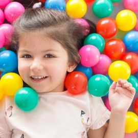 Ball Pit Balls 500 Count Colorful Play Balls for Baby Ball Pit Toys, Rainbow Crush Proof Ball Pit Balls for Toddlers 1-3, Non-Toxic BPA Free Plastic Balls for Kids Play Tent Bounce House Pets