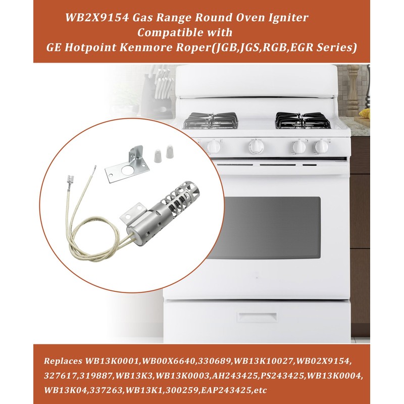 WB2X9154 Gas Round Oven Igniter Fits for GE Hotpoint Kenmore