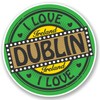 2 x Dublin Ireland Vinyl Sticker Bike Laptop Car Travel