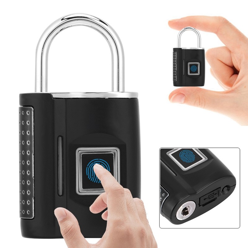 Smart Fingerprint No Password Unlock Padlock Customs Lock for Suitcase