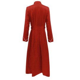 MYAYD Women Cassock Choir Cassock Church Robe Minister Robe Clergy Pulpit Liturgical Handmade (5XL, Red)
