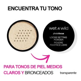 Photo Focus Polvo Traslúcido Suelto, Acabado Suave, Vegano, Sin Parabenos, Efecto Mate, Larga Duración, Fijador de Maquillaje,Anti Flash en Fotos, Maquillaje duradero, Reduce Brillo