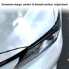 1 Pair Car Headlight Eye Lid Covers Bright Black Smooth