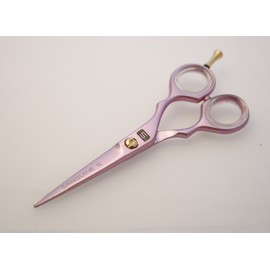 Schöne Friseurschere für Friseure, Friseure und Haare schneiden zu Hause, 13 cm, Rosa + Etui
