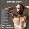 2 Stück Peeling-Handtücher, extra langes Peeling-Duschtuch, Rückenschrubber für die Verwendung