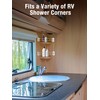 RV Accessories for Inside, Shower Corner Storage Bar, Retractable, Tension-Style,