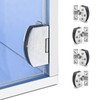 4-Pack No-Drill Glass Door Hinges for Cabinets, Showcases, Wine Cabinets