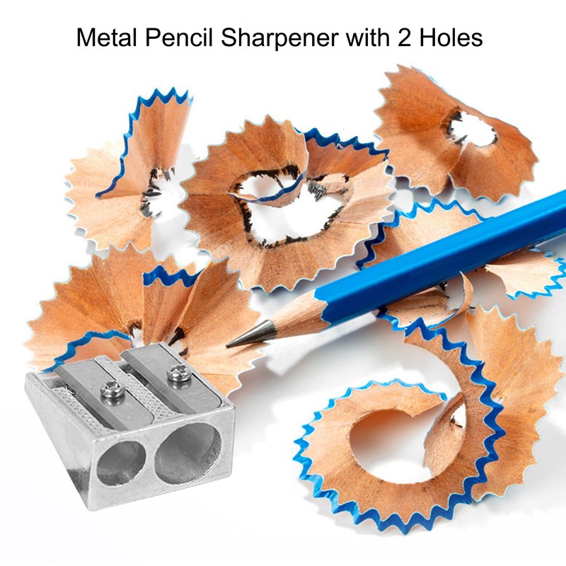 5 Pack Pencil Sharpeners Dual Hole Sharpener Manual Pencil Sharpener