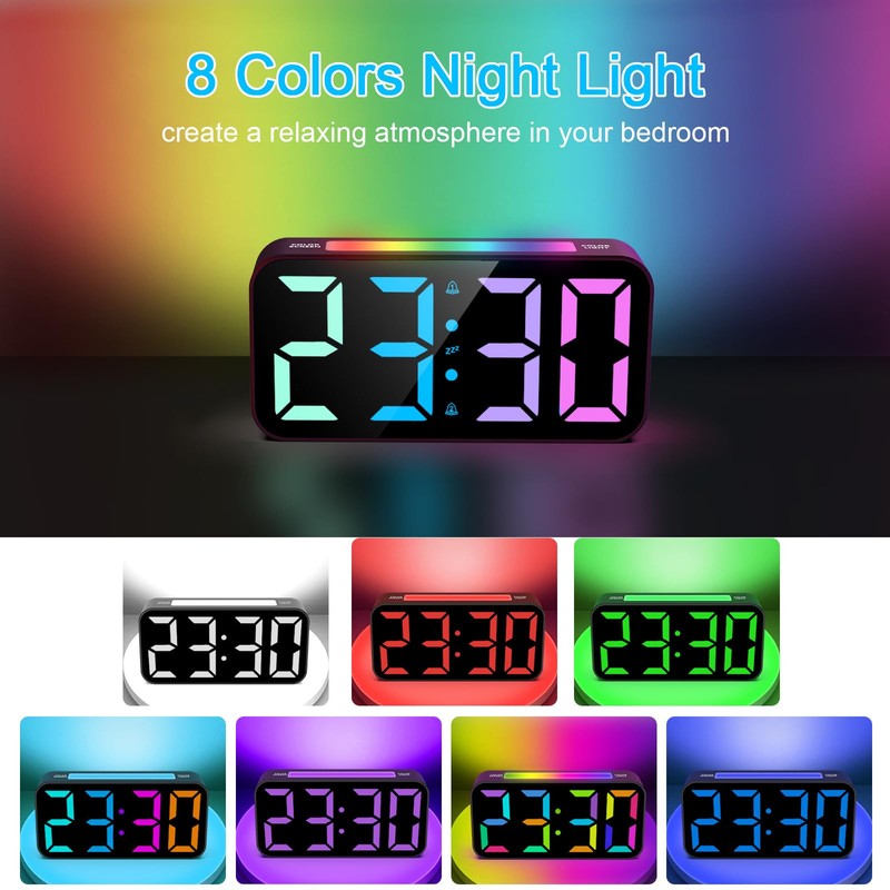 UPOWA Extra Loud Alarm Clock with Bed Shaker for Heavy
