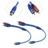 2pcs RCA Y Splitter Audio Jack Cable Adapter 1 Female