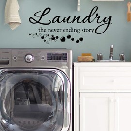 Laundry The Never Ending Story Laundry Room Décor and Accessories Washing Machine Vinyl Wall Decal Stickers