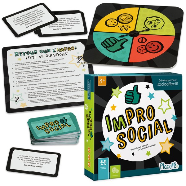 Placote ImProsocial - Educational - Learning Game for Social Skill Development - Improvisation Game for Ages 8 to 12