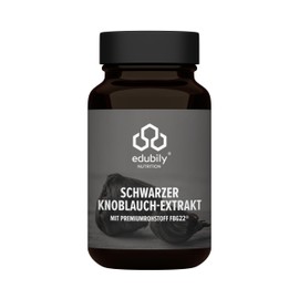 edubily nutrition® Black Garlic Extract - With Optimally Useful S-Allyl Cysteine (SAC) - Triple Fermented - 300 mg per Capsule - Laboratory Tested - German Quality