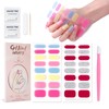 JERCLITY 2 Sheets 32pcs Semi Cured Gel Nail Strips, Gel