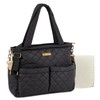 Quilted Diaper Bag Crossbody Tote Purse with Shoulder Strap, Changing
