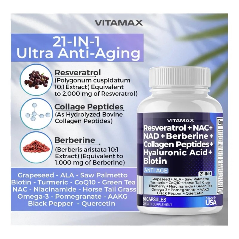 Protección Antioxidante + Juventud 60caps Americano Premium