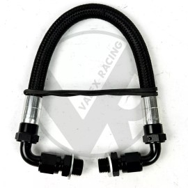 Valex Racing Power Steering Removal Line Silver & Black Braided fits 94-01 Acura Integra DC2