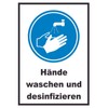 HB print hands wash and disinfect shield