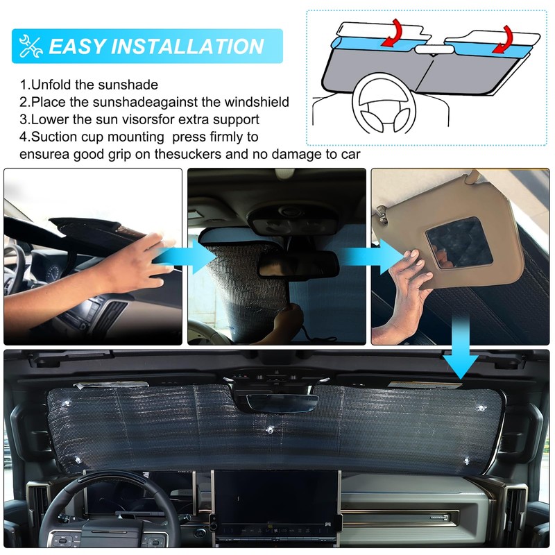 for 2022-2026 Hummer EV Accessories 4 Pieces Sunroof Sunshade,1 Pieces