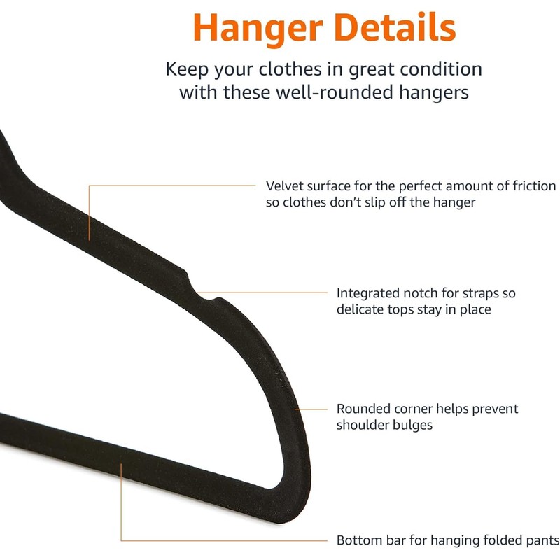 Pack of 15 Velvet Baby Clothes Hangers - Non-Slip -