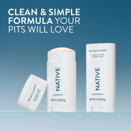 Native Sea Salt & Cedar Twin Pack Deodorant Bundle 2 x 2.3 oz